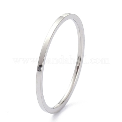 Non-Tarnish 1mm Polished Plain Dome Finger Ring for Girl Women&nbsp;RJEW-C012-02A-P