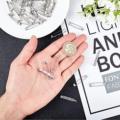 304 ステンレス ピン ブローチ バック バー 金具  ステンレス鋼色  32x5x6mm  穴：2mm  ピン：0.8mm  50個/箱&nbsp;STAS-UN0009-17P