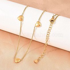 304 Stainless Steel Heart Pendant Twisted Chain Necklaces for Women&nbsp;SA-D001-05G