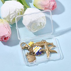 Handmade Porcelain & 304 Stainless Steel Pendant Decorations&nbsp;HJEW-WH00338