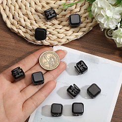 合金コードロック20個  正方形  ブラック  15x15x13.5mm  穴：3mm&nbsp;FIND-CA0010-48B