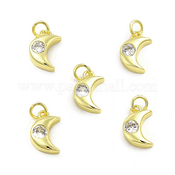 Brass Micro Pave Cubic Zirconia Charms&nbsp;KK-E068-VB230