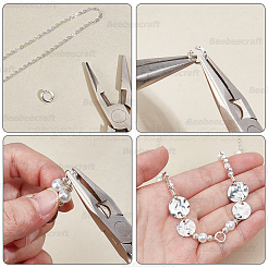 真鍮のツイスターの留め金  リング  925銀メッキ  5.5x1mm  穴：3mm  30pc&nbsp;KK-BBC0025-17A-S