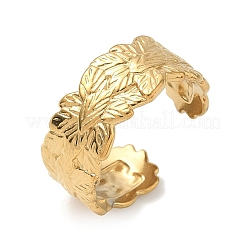 304 Stainless Steel Cuff Open Rings for Women&nbsp;RJEW-L341-02B-G