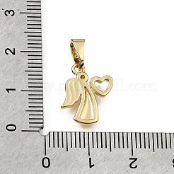Brass Micro Pave Clear Cubic Zirconia Charms&nbsp;CU-L001-14G-05