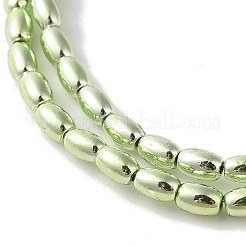 電気メッキビーズ連売り  オーバル  薄緑  4.5x3mm  穴：0.8mm  約94~99個/連  16.93~18.11''（43~46センチメートル）&nbsp;X-EGLA-H104-02B