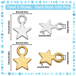 200Pcs 2 Styles Tibetan Style Alloy Charms&nbsp;FIND-SC0007-64