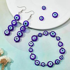 3Strands 3 Style Handmade Evil Eye Lampwork Beads Strands&nbsp;LAMP-NB0001-44