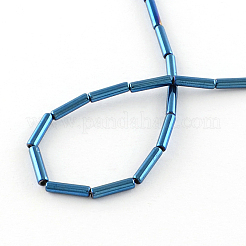 Electroplate Non-magnetic Synthetic Hematite Tube Bead Strands&nbsp;G-S203-10B