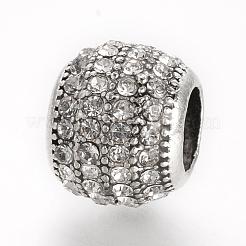 合金ラインストーンビーズ  大穴ビーズ  ロンデル  クリスタル  11.5~12x9.5mm  穴：5.5mm&nbsp;RB-S060-06