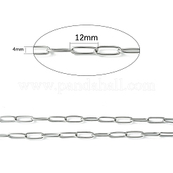 Non-Tarnish Handmade 304 Stainless Steel Paperclip Chains&nbsp;STAS-F230-15P