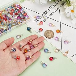合金ペンダント  銅線と  ティアドロップ  ミックスカラー  20mm  穴：3.3mm&nbsp;PALLOY-AR00006