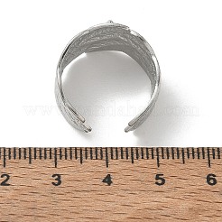 304 Stainless Steel Cuff Open Ring Setting&nbsp;SA-CBA37BC-11P