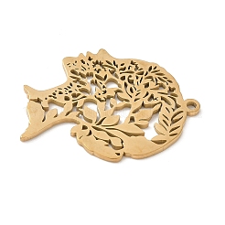 304 Stainless Steel Pendants&nbsp;STAS-V016-16G