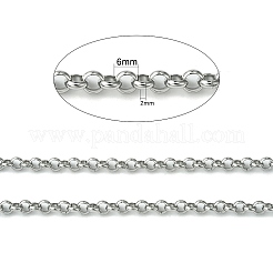 Tarnish Resistant 304 Stainless Steel Rolo Chains&nbsp;STAS-M032-42P-5.7mm