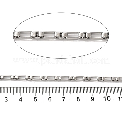 変色しにくい304ステンレススチールリンクチェーン  溶接されていない  スプールで  ステンレス鋼色  6.5x3x2mm&nbsp;CHS-A012-04B-P