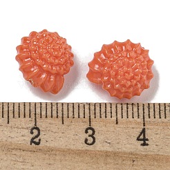 合成サンゴ彫刻ビーズ連売り  染め  シェル形状  サンゴ  12.5x11x7.5mm  穴：1.2mm  約30個/連  13.15''（33.4センチメートル）&nbsp;CORA-I023-05B