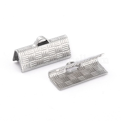 Non-Tarnish 304 Stainless Steel Ribbon Crimp Ends&nbsp;STAS-L244-51A-P