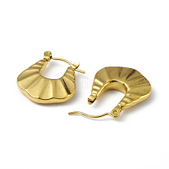 Ion Plating(IP) 304 Stainless Steel Twist Teardrop Thick Hoop Earrings for Women&nbsp;EJEW-I284-11G