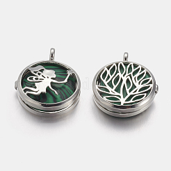Synthetic Malachite Pendants&nbsp;G-G910-D01