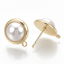 Brass Stud Earring Findings&nbsp;KK-Q750-063G