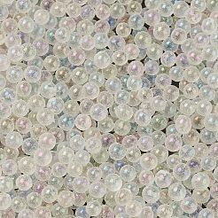 蓄光透明ガラスシードラウンドビーズ  穴なし/ドリルなし  グレードA  透明  2~2.5mm  約10000個/袋&nbsp;GLAA-F124-D02-A