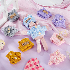 人形作り用の5色の糸の服セット5セット  ミックスカラー  45~50x60~95x6~16mm  2個/セット&nbsp;DIY-TA0014-35