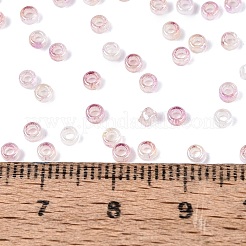 ピカソガラスシードビーズ  ロンデル  丸い穴  ラベンダーブラッシュ  2.5x1.5mm  穴：1.2~1.4mm  約30000個/ポンド&nbsp;SEED-Q041-02F