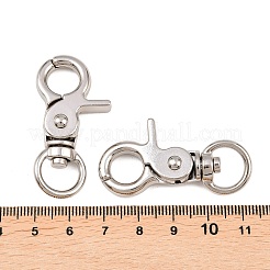 合金回転式ナスカン  ステンレス鋼色  44.5x23x8mm  穴：11x7mm&nbsp;STAS-B121-02P-01-1