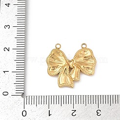 304ステンレスペンダント  イオンプレーティング（ip）  ちょう結びチャーム  18KGP本金メッキ  19x21x3mm  穴：1.4mm&nbsp;STAS-C121-13G