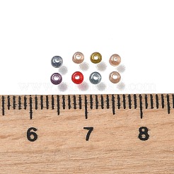 ベーキングペイント模造翡翠ガラスシードビーズ  ラウンド  ミックスカラー  2mm  穴：0.7mm  約700個/10g&nbsp;GLAA-P073-01B