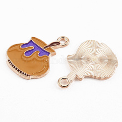 Light Gold Tone Alloy Enamel Pendants&nbsp;ENAM-T018-14