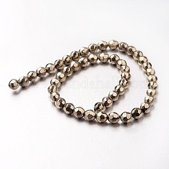 Electroplate Non-magnetic Synthetic Hematite Bead Strands&nbsp;G-F300-42-06