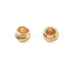 真鍮製つぶし玉カシメ玉  ライトゴールド  2x1.5mm  穴：1mm&nbsp;KK-S509-01KCG-02