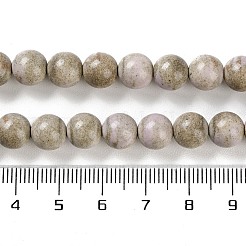 天然レインボーアラシャン瑪瑙ビーズ連売り  染め  ツートン  ラウンド  アザミ  8mm  穴：0.7mm  約50個/連  15.94インチ（40.5cm）&nbsp;G-NH0022-A09-02