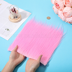 フェイクファーの正方形の生地  工芸用  縫い  衣装  シートパッド  DIY 工芸品クリスマスノームの装飾  パールピンク  250x250x1.5mm&nbsp;BJEW-WH0515-11D