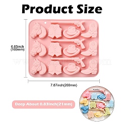 2Pcs Western Cowboy Silicone Fondant Molds&nbsp;ST-CJ0043-019