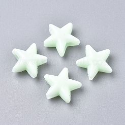 スター型マスク用紐留めアジャスターPVCプラスチックコードロック  アンチスリップコードバックル  ロープアジャスター  甘露  10.5x10.5x4mm  穴：2.5x4mm&nbsp;KY-D013-01I