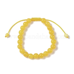 8mm Round Dyed Natural Jade Imitation Beeswax Braided Bead Bracelets for Women Men&nbsp;BJEW-C067-01B-05