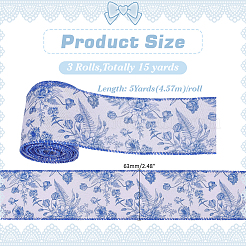 Polyester Imitation Burlap  Ribbon&nbsp;OCOR-WH0082-521C