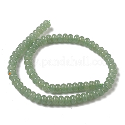 天然石のグリーンアベンチュリンビーズ連売り  ロンデル  アクアマリン  8x5mm  穴：1mm  約60~65個/連  15.7インチ&nbsp;G-S105-8mm