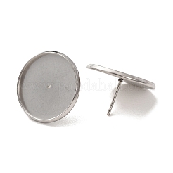 201 Stainless Steel Stud Earring Settings&nbsp;SA-CBAB174-01P-D