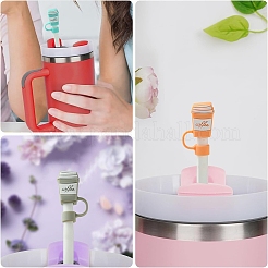 11Pcs 11 Colors Silicone Straw Cap&nbsp;SIL-CJ0002-84