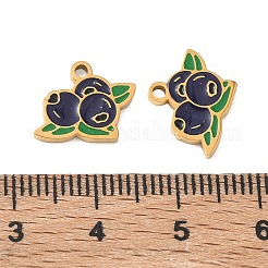 Fruit 304 Stainless Steel Enamel Pendants&nbsp;SA-CBA49D2-11G-08