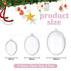 24Pcs 3 Styles Blank Plastic Big Pendants&nbsp;KY-WR0001-09