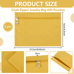 Cloth Zipper Jewelry Bag Gift Pouches&nbsp;ABAG-WH0040-53C