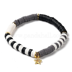 10Pcs 10 Styles Polymer Clay Heishi Beads Stretch Bracelets Sets&nbsp;BJEW-JB05923