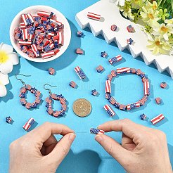 80Pcs 4 Styles Handmade Polymer Clay Beads&nbsp;CLAY-YW0002-71