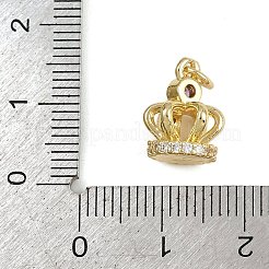 Brass Micro Pave Cubic Zirconia Pendants&nbsp;KK-Z123-01G