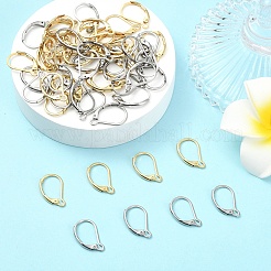 60個 2色 304ステンレススチール フレンチフックピアス金具  本金メッキ&ステンレススチールカラー  16.5x10x2mm  ピン：1mm  30個/カラー&nbsp;STAS-YW0002-69